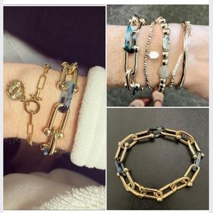 Stella & Dot Spruce Tortoise Chainlink Bracelet